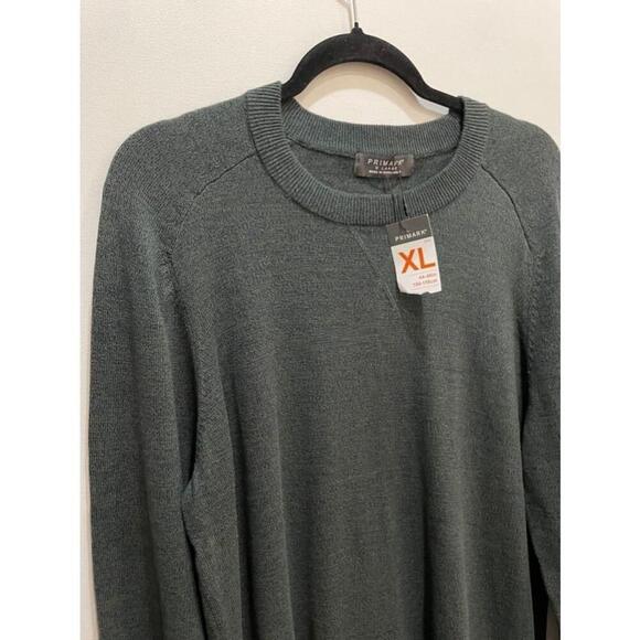 NWT Primark Green Crew Neck Knit Classic lightweight Men’s Sweater Size XL - Picture 3 of 10